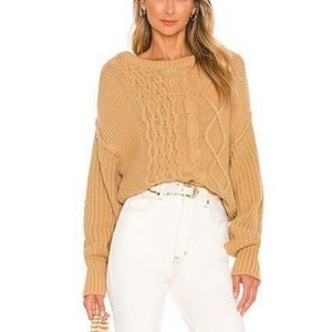 Free People NWOT Dream Cable Knit Sweater XS